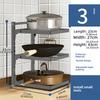 Kitchen Shelf Space-saving Kitchenware Storage Rack Adjustable Pot Rack 2-4 Tiers Under Sink/Corner Applicable