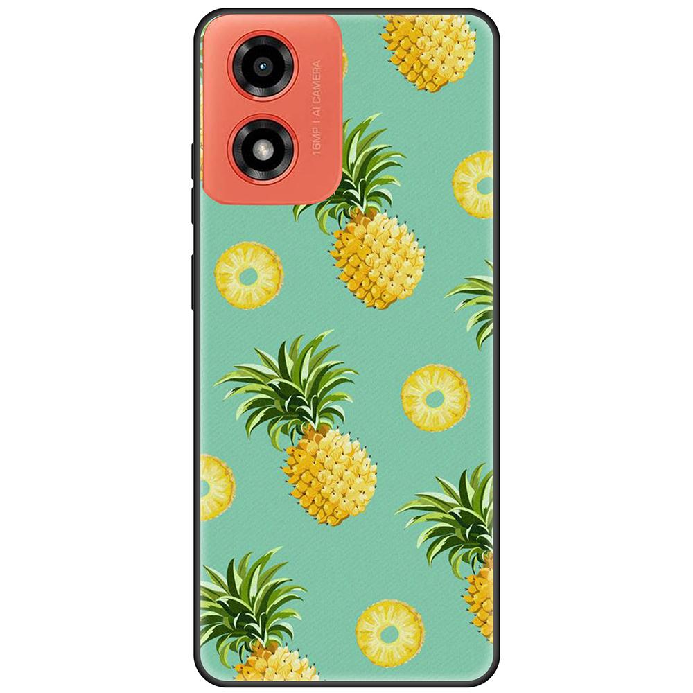 Caes for Motorola Moto G04 Black luxury Back Silicon Cover on MotoG04 Full protection shockproof bumper