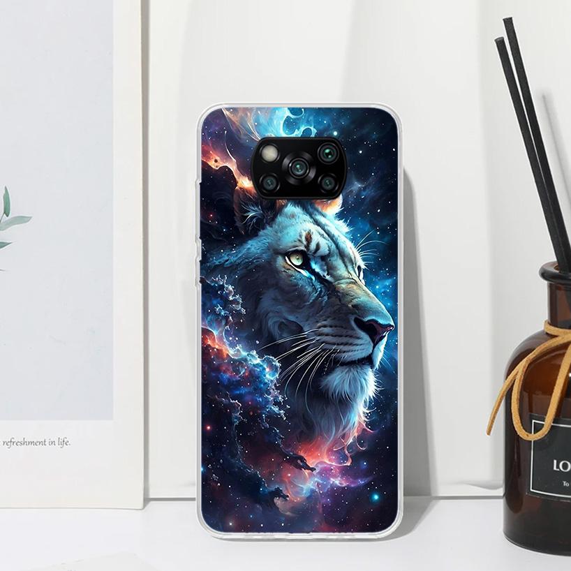 Lion Alpha Male Cub King Phone Case For Xiaomi Poco X7 X6 X5 M7 M8 Pro F7 Ultra Redmi 15C 15 13C 13 12C 12 10 10C 10A Art Fundas