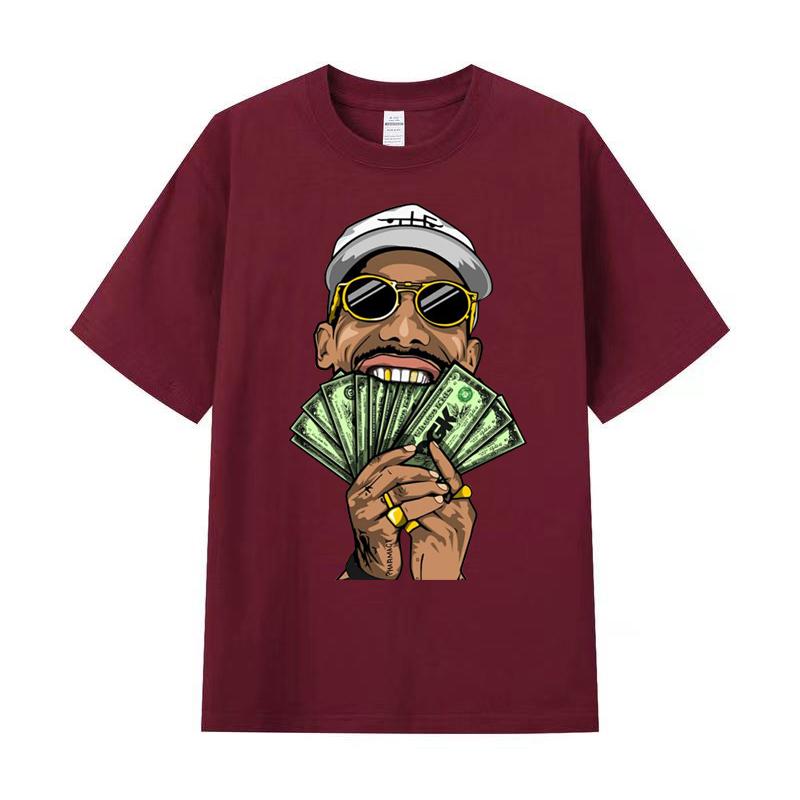 Letní Pánské tričko Vysoce kvalitní bavlna Tričko s krátkým rukávem potisk Dámské tričko Móda Sportovní košile Běžné Jogging Top