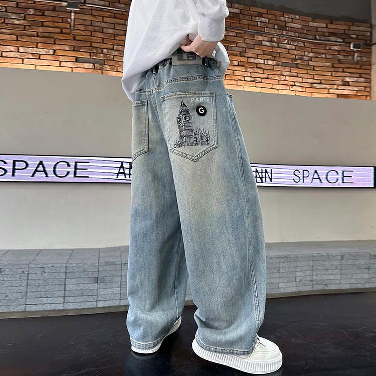 Jungen Frühling & Herbst 2025 Coole Streetwear Straight-Leg Jeans