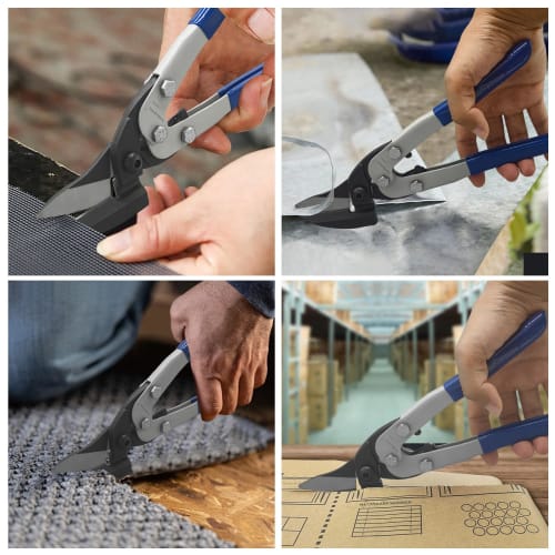 KAIHAOWIN All-Purpose Scissors, Heavy-Duty Scissors, Powerful All-Purpose Scissors, Metal Scissors, Sheet Metal Scissors for Metal, Cardboard, Fabric,