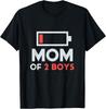 Mama 2 Chłopców Prezent od Syna Dzień Matki Urodziny Kobiety T-Shirt