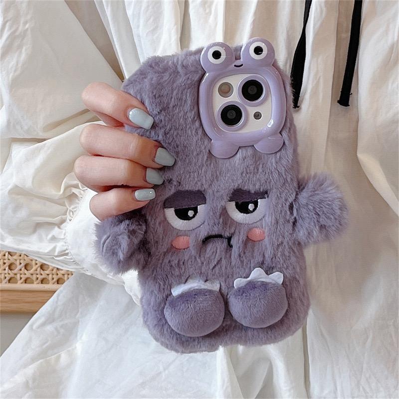

Чехол для телефона с изображением милого плюшевого маленького монстра из мультфильма для iPhone 15 14 11 12 13 Pro Max, защитный чехол от падений For iPhone 15 Pro Max