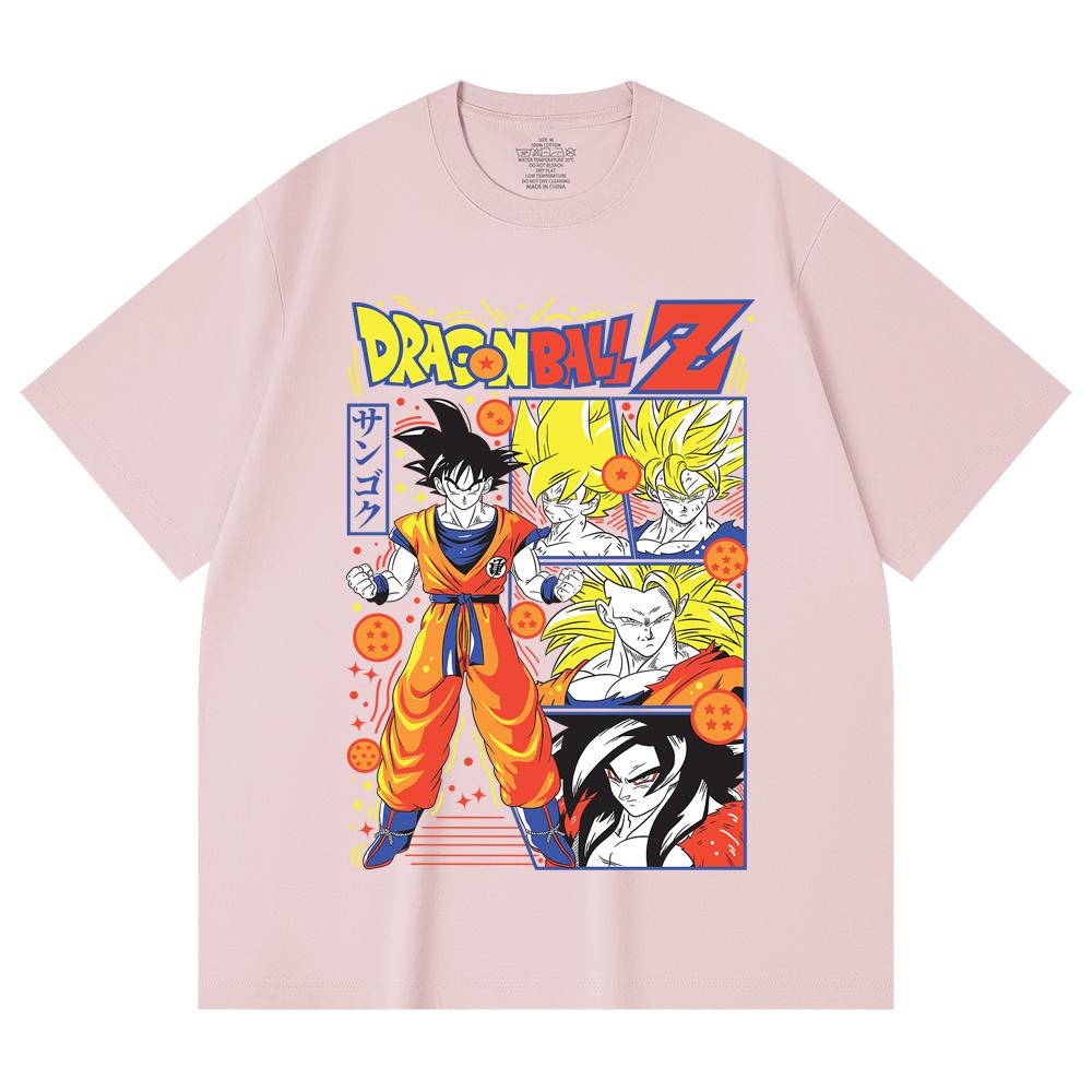 230 Gsm 100% Cotton Dragon Ball V56 Goku Print Unisex Heavy Cotton T Shirt