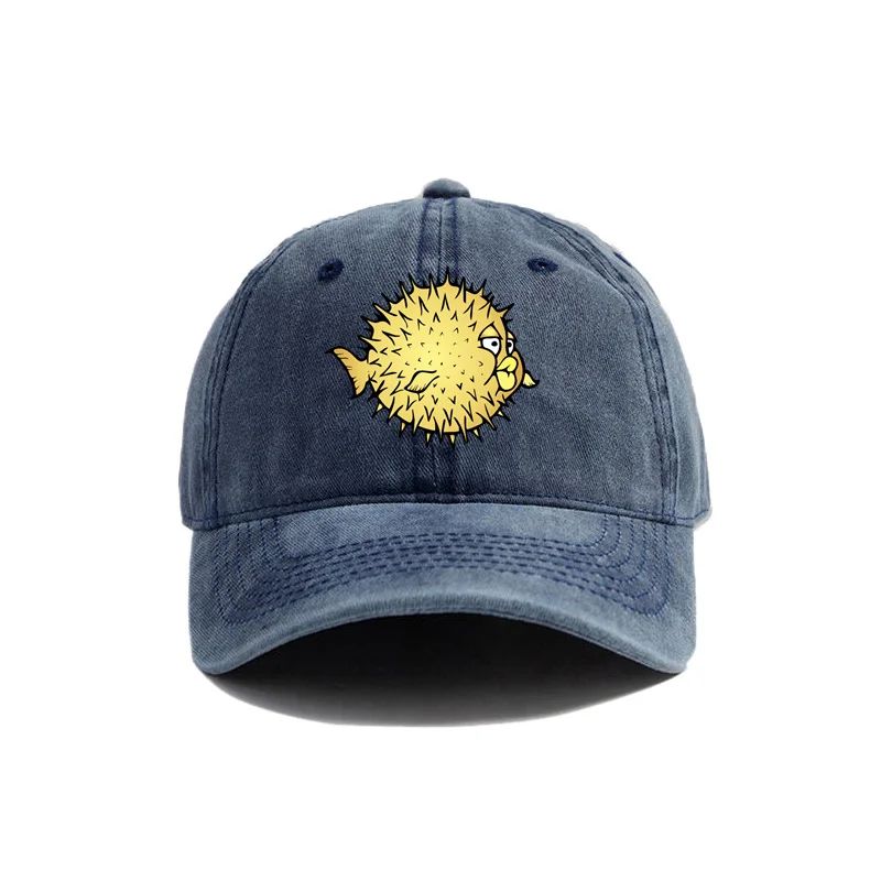 OpenBSD Baseball Caps Distressed Hats Cap Men Women Retro Outdoor Adjustable Hats Leisure Outdoor Sun Protection