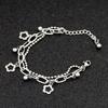 Fashion Hollow Flower Charm Bracelets Multilayer Bangle Jewelry for Women Girls