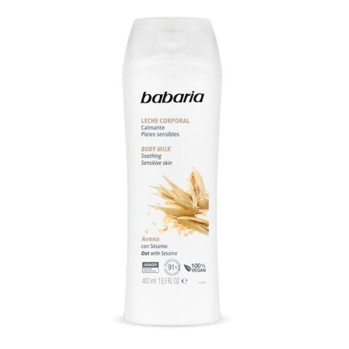Babaria Leche Corporal Calmante Para Las Pieles Más Sensibles Leche Corporal Hidratante Y Calmante Formulada Con Avena Y Sésamo Que