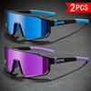 2 Pairs of New Fashionable Sunglasses Suitable for Both Men and Women Suitable for Outdoor Activities Cycling Daily Leisure