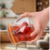 HeY LiLac 500ml~3L EIi Steel Buckle Glass Sealed Storage Jar Lead-free glass jar