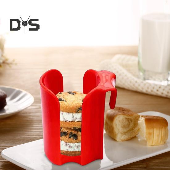 1/2ks Červený hrnek s držákem na sušenky Stojan na 10 sušenek Plastový kelímek Postranní Organizér na sušenky Čerstvost-Utěsnění Zásobník na sušenky Skladování Červený kelímek na sušenky s úložným prostorem