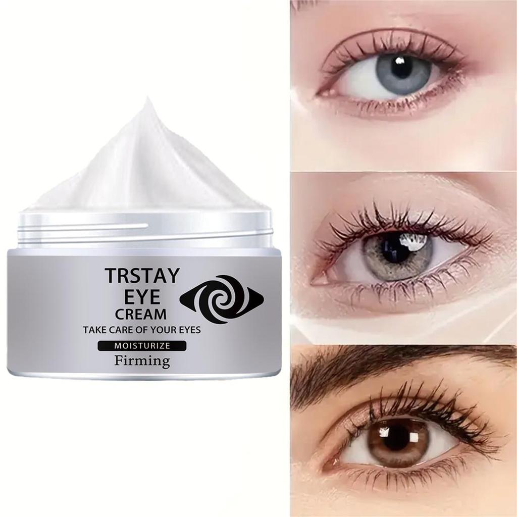 Oční krém redukuje výskyt vrásek kolem očí, vyplňuje a vyhlazuje oční okolí, účinně rozjasňuje a zpevňuje