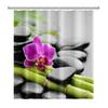 Tenda Doccia Meditazione Giapponese Zen Spa Loto Pietre di Basalto Olio Essenziale Candele Profumate Bambù Acqua Arredamento Casa Set Impermeabile