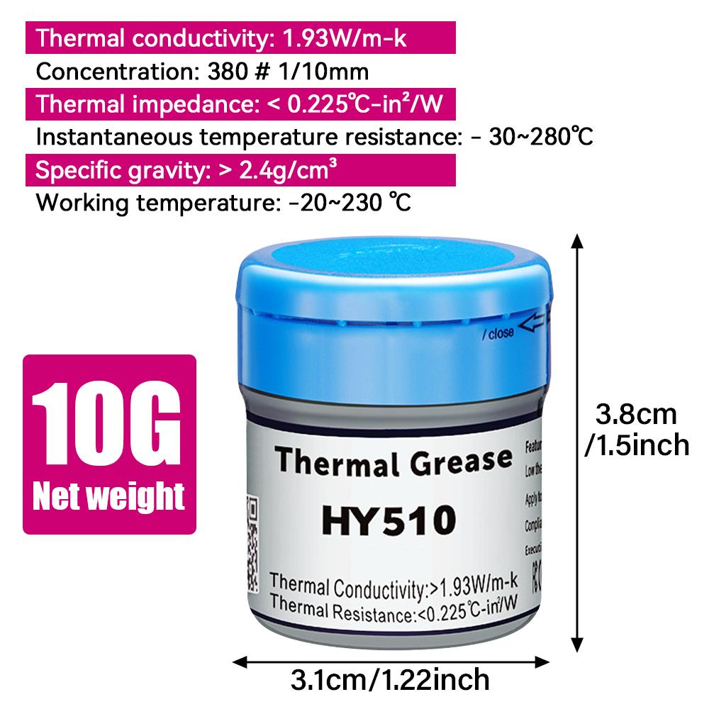 Silicone Paste HY510 Thermal Grease Composite Chipset High Efficiency Thermal Conductivity For CPU Notebook Computer Heat Sink