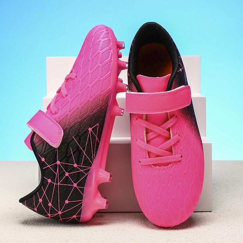 Football Shoes Shattered Nails Spikes Youth Velcro Children's Elementary School Sports Training Competition Shoes