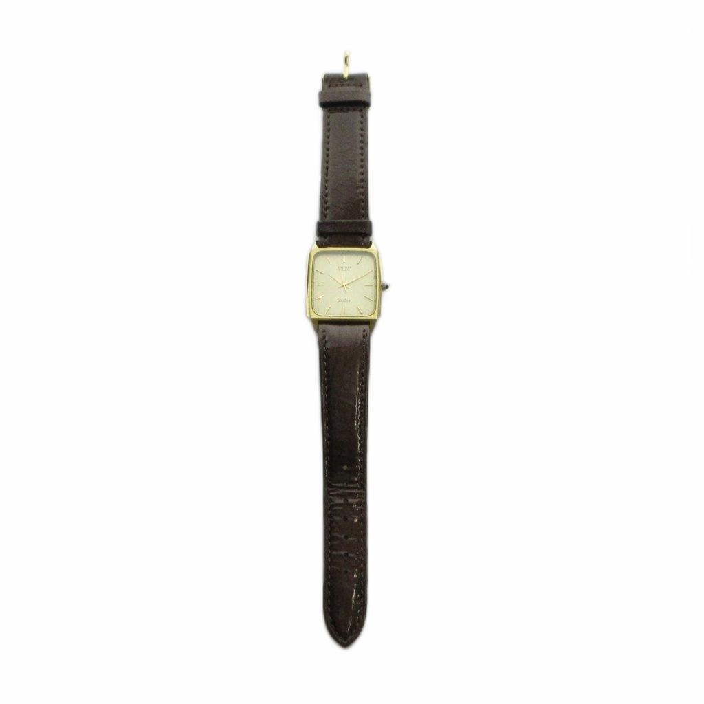 SEIKO Dolce Quartz Watch with Leather Gold Watch 5931-5550 Strap, Color, Men's (GY18 /MQ)