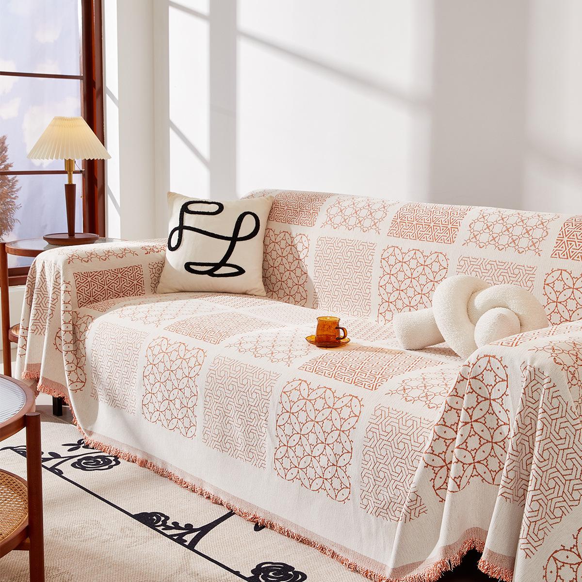 

Чехол для дивана в скандинавском стиле в стиле Instagram, ткань Four Seasons, универсальное универсальное универсальное полотенце для дивана, не царапающееся, нескользящее одеяло с полным покрытием 180*130cm