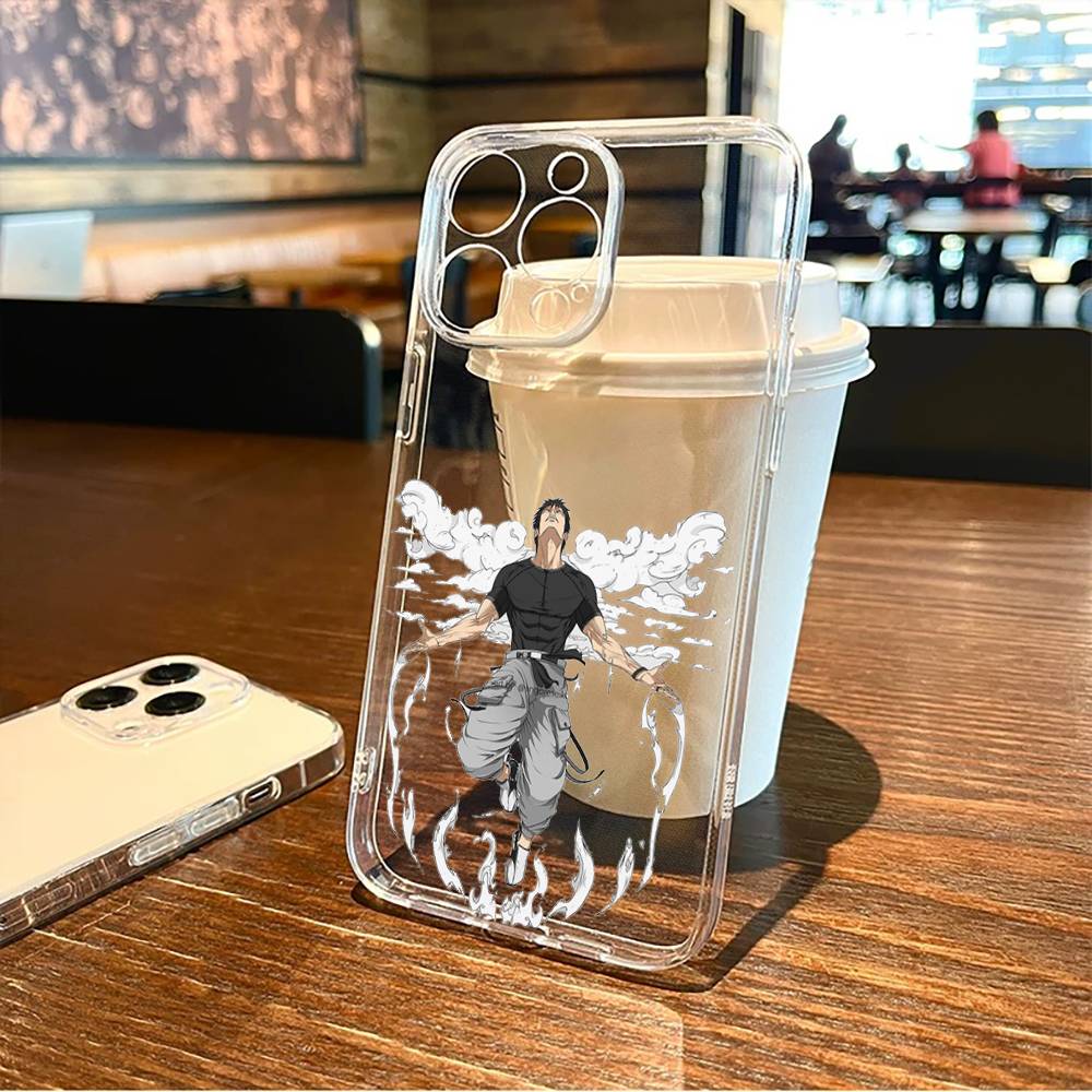 J-Jujutsu K-Kaisen T-Toji F-Fushiguro Phone Case For iPhone17,16,15,14,13,12,11 Plus,Pro Max Soft Transparent Cover
