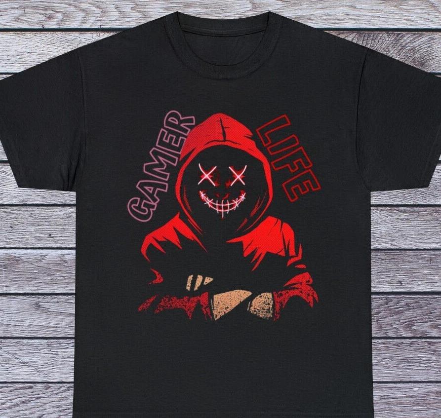 Gamer Life Shirt Player Game Lovers Funny Joke Console Gaming Street Clothing 4XL