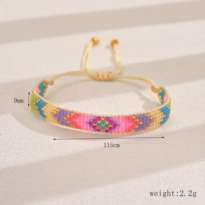 4Pcs/set Fashion Rainbow Bracelet Set Miyuki Loom Beads Adjustable Bracelets Women Boho Woven Jewelry