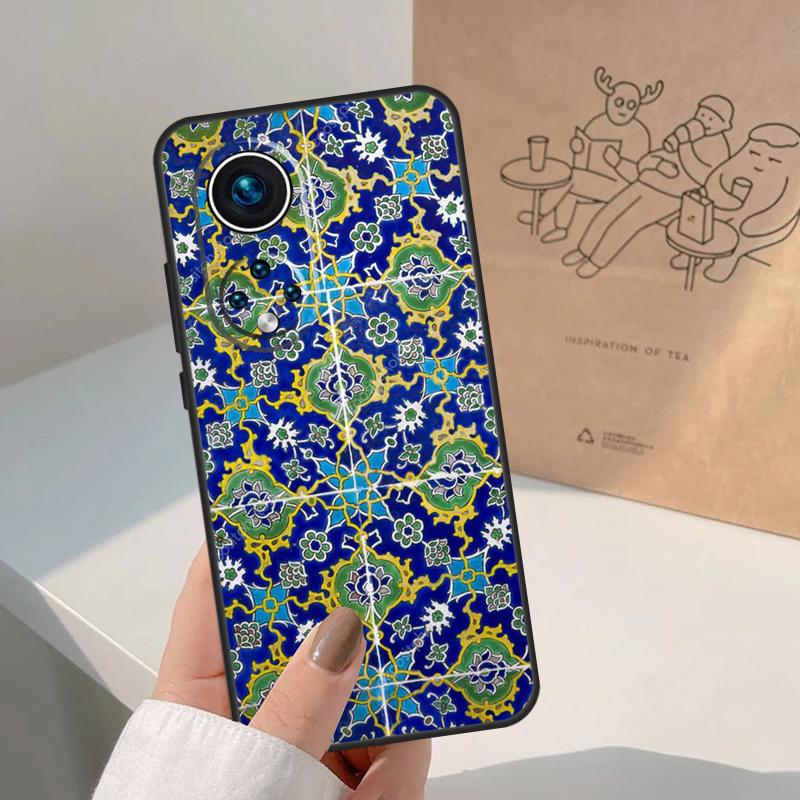 Square Turkish Flower Tiles For Honor Magic 8 Pro 7 6 5 Lite Case For Honor Win RT 200 400 50 70 90 X8b X9a X9b X9c X9d