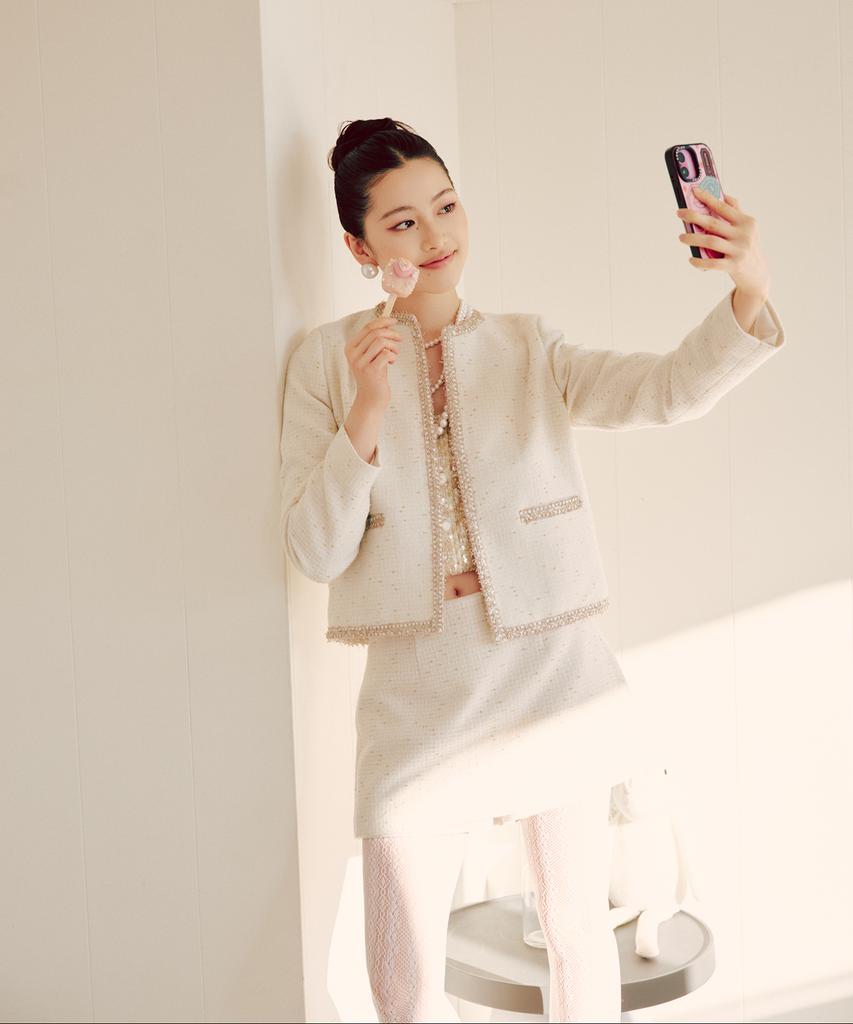 Raffine Atelier Classic Tweed Jacket Ivory
