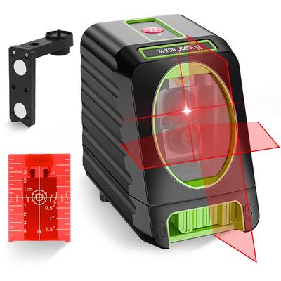 Huepar Laser Red Cross Line High Mini with Storage Bag and M-BOX-1R 2-Line Level, Laser, Precision, Size, Portable, L-Mount