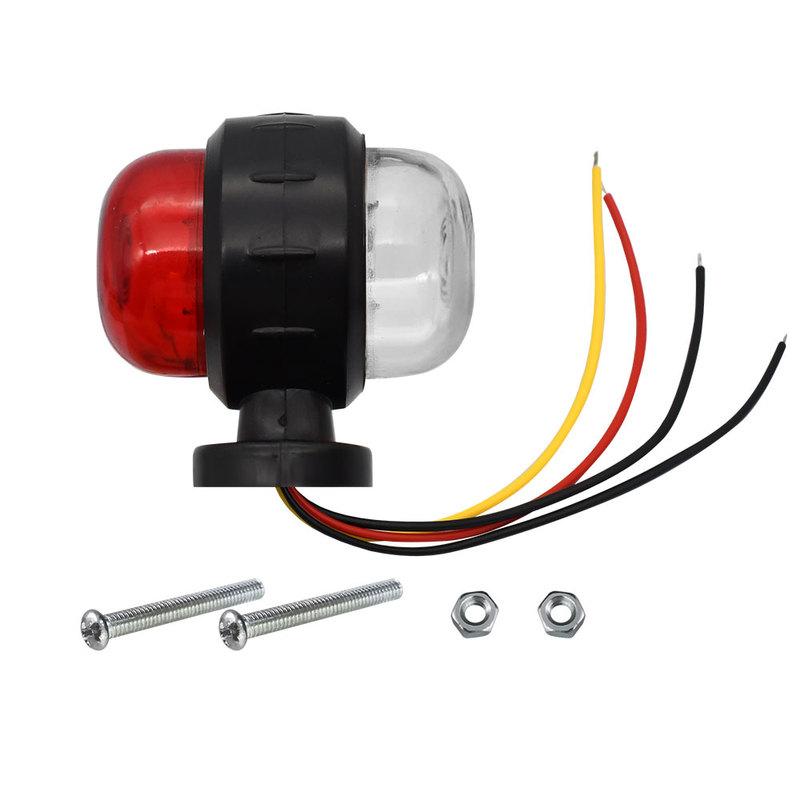 12V 24V Truck Trailer Lights LED Side Marker Indicators Lorry Tractor Signal Lights Parking Light Red White/Amber Styling