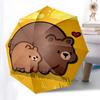 1pc Bear Family Sunset Umbrella with Plastic Handle,Suitable for All Seasons Home Travel Outdoor Umbrellaptys31036