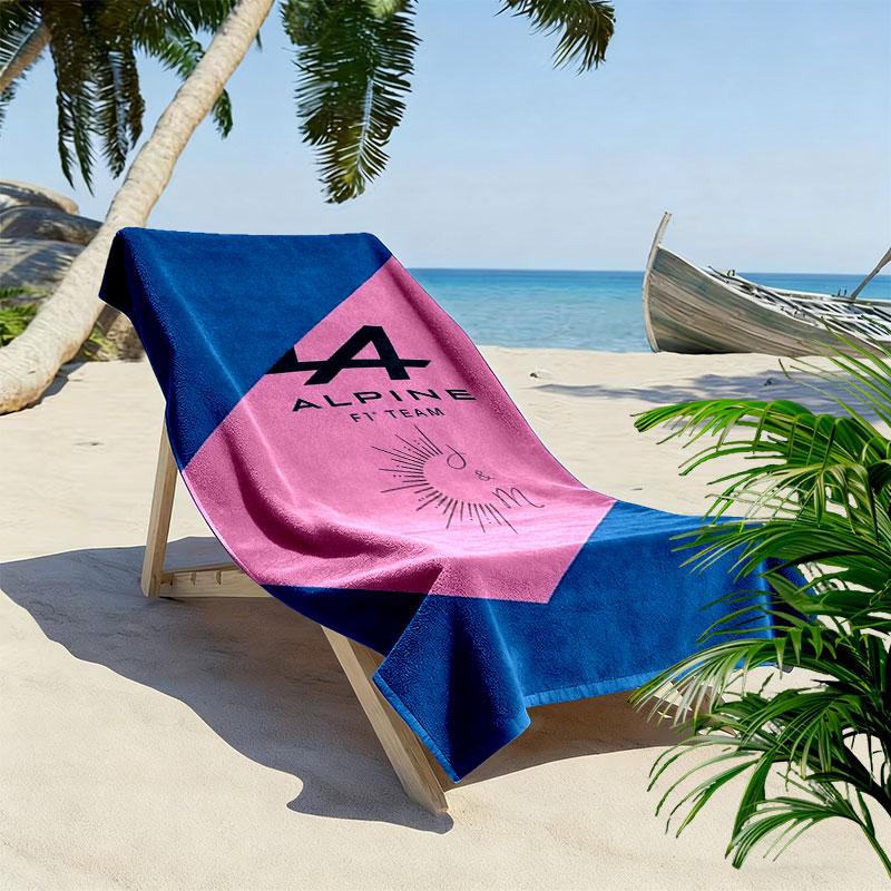 Asciugamano da Spiaggia Stampa Alpine F1, Asciugamano Grande Morbido Asciugatura Rapida per Spiaggia Campeggio Nuoto
