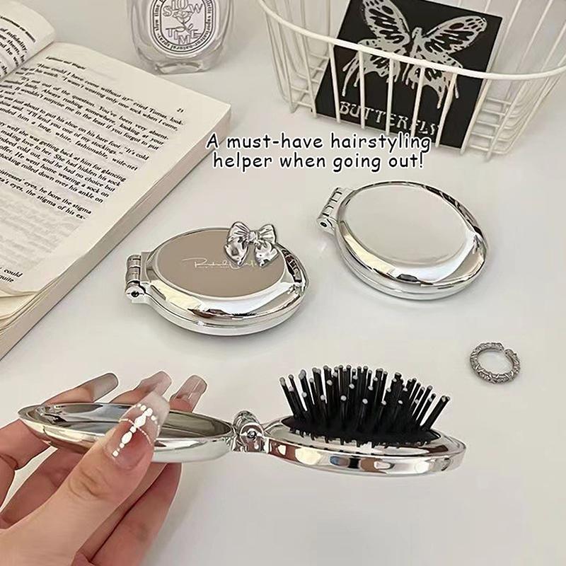 Bow Hairbrus Folding Massage Comb Head Massage Airbag Comb Anti-Static Portable Travel Girl Hair Combs Styling Tools