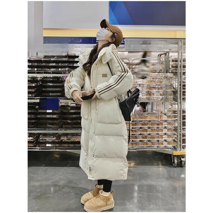 Stay Warm and Look Fashionable with The Knee-length Cotton Padded Down Coat for Women