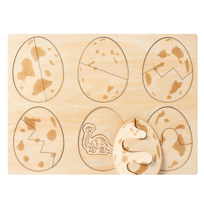 Монтессори Динозавр Гриб Деревянные Пазлы Игрушка Жизненный Цикл Цикл Роста Растений — фото 8