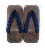 Kimono Paulownia Geta Navy Blue Striped Thong Free Size Yukata Zori Sandals Gentleman [Asakusa City] Men's (Yukata Men's)