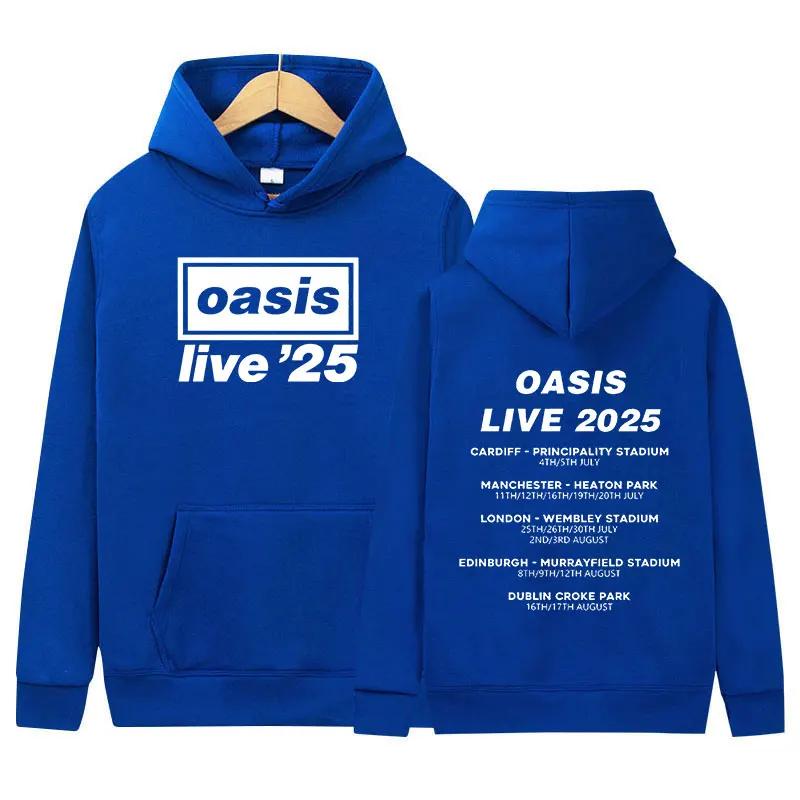 2025 Oasis Live 25 Tour Printed Winter Men's hoodie Retro long-sleeved sporty pullover suitable for both men and women