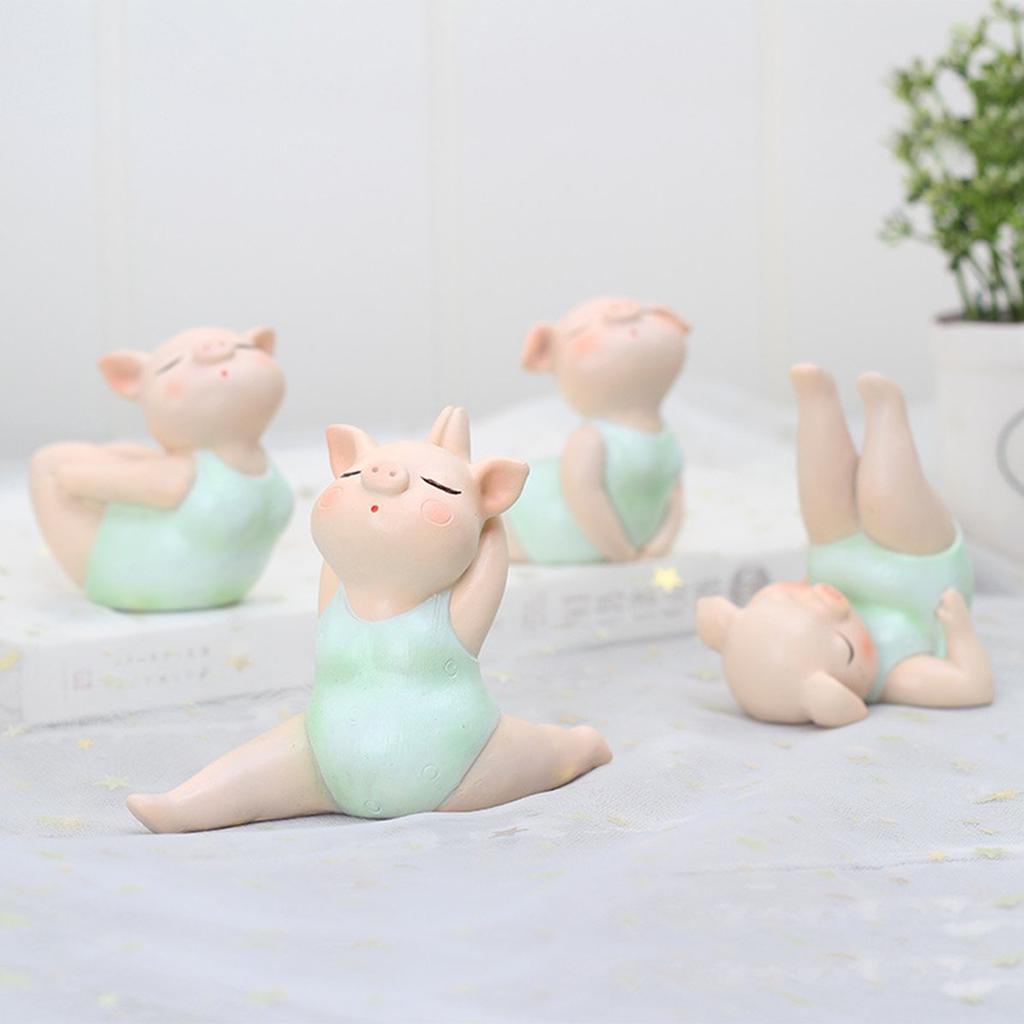 Resin Yoga Pig Portraits