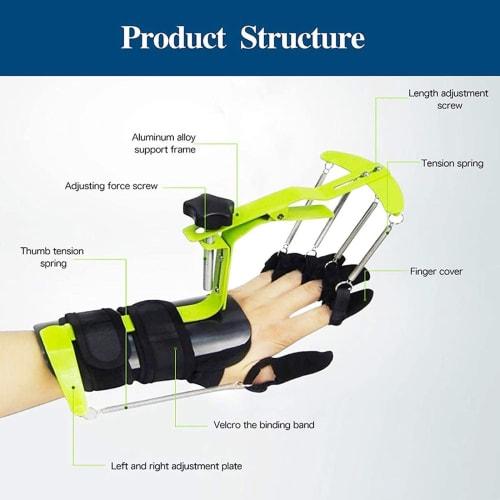 Hand Physiotherapy Training and Finger Dynamic Orthosis Device Finger Support Brace Hand Rehabilitation Training Finger Wrist Movement Repair Finger O