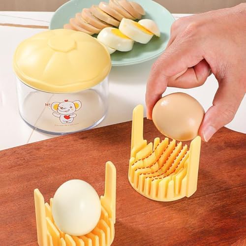 4-in-1 Multi-Function Kitchen Chopper - Durable Manual Food Chopper for Hard Boiled Eggs, Tomatoes, Onions, Potatoes, Salad, Cheese & More