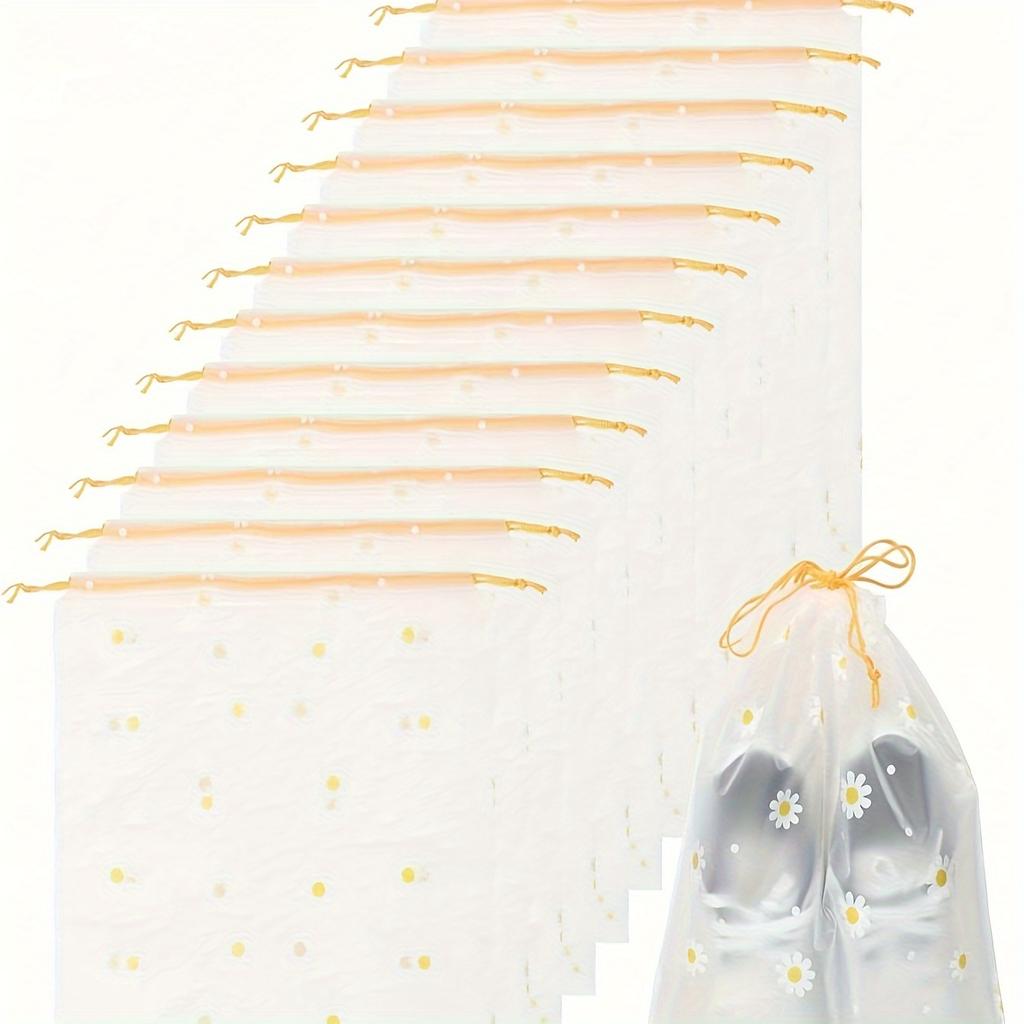 10/20pcs Daisy Pattern Shoe Storage Bags Organizer Pouch Travel Home Closet Dustproof Shoes Sneakers Boots Organizer Accessories