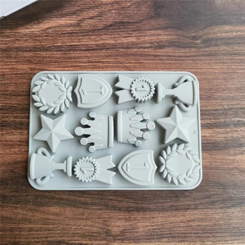 Medal Trophy Mold DIY Candy Chocolate Soap Mold Cake Decorating Tools Silicone Bakeware Molds for Baking Icing Molds