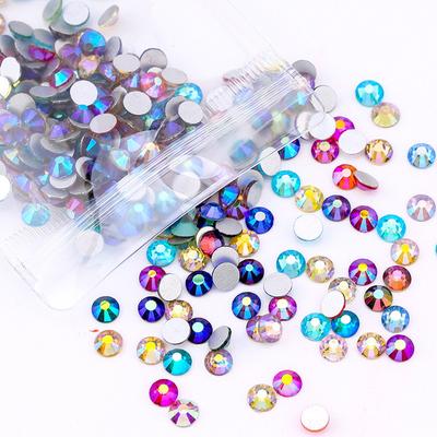 Ss4-Ss30 Galvanisieren Gemischte Farbe Päckchen Flachboden Nail Art Strassstein DIY Schmuckzubehör