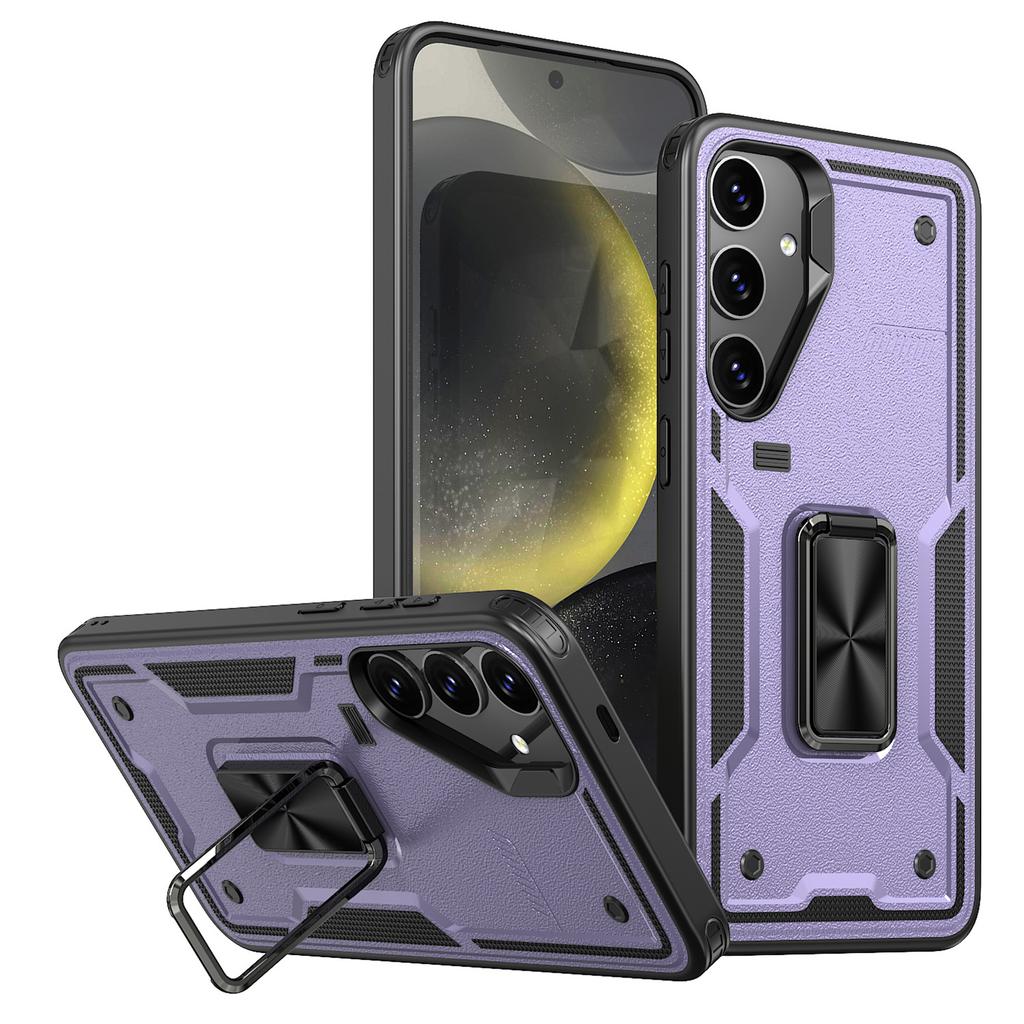 For Samsung Galaxy S25+/S24+ Case Ring Kickstand Anti-Drop PC+TPU Phone Cover