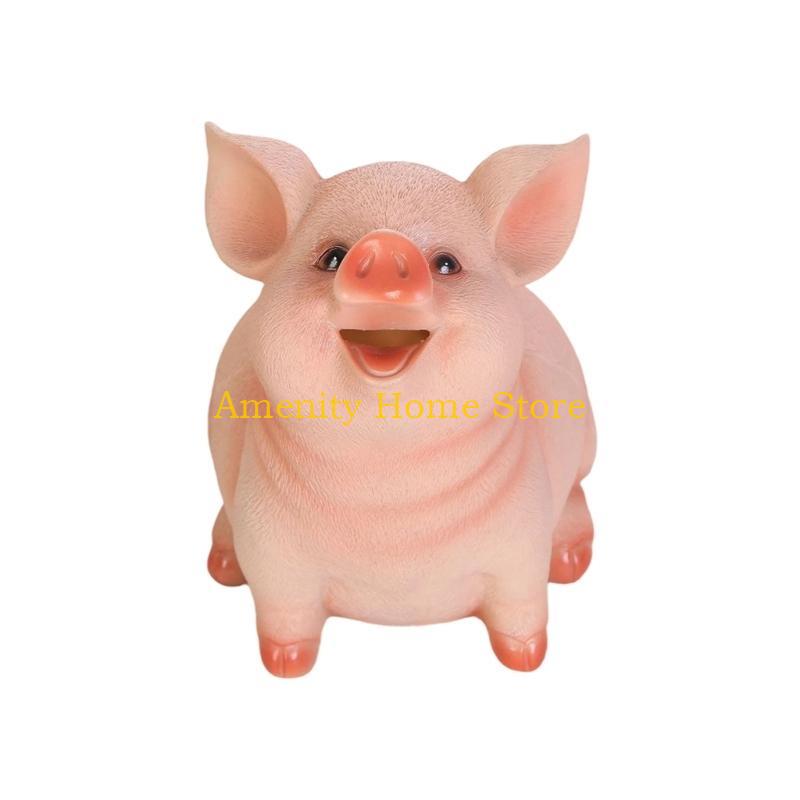 

F26C Lovely Pig Money Banks,Unbreakable Resin Piggy Banks,Animal Money Box Coin Banks Home Decorations Coin Saving Box