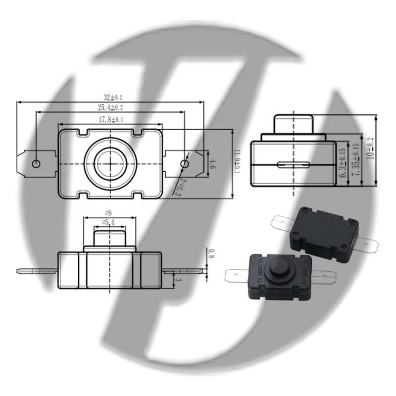 12x12 LED Flashlight Desk Lamp with Self-Locking Power Switch