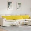 Sofa Cushions 2 pcs Light Yellow 200 x 40 cm Fabric
