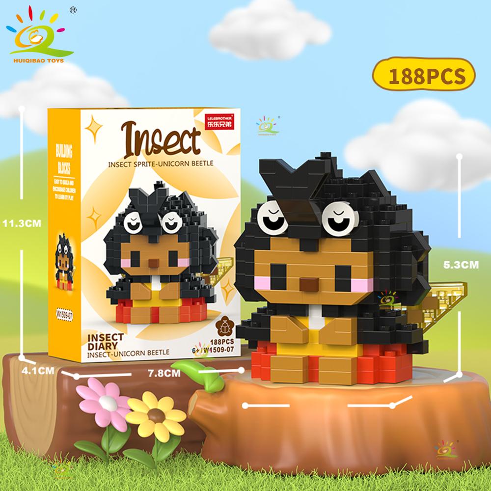 Mini Cute Insect Micro Building Blocks 3D Diamond Model BEE Snail Brick DIY City Construction Toy for Children Kid Gift