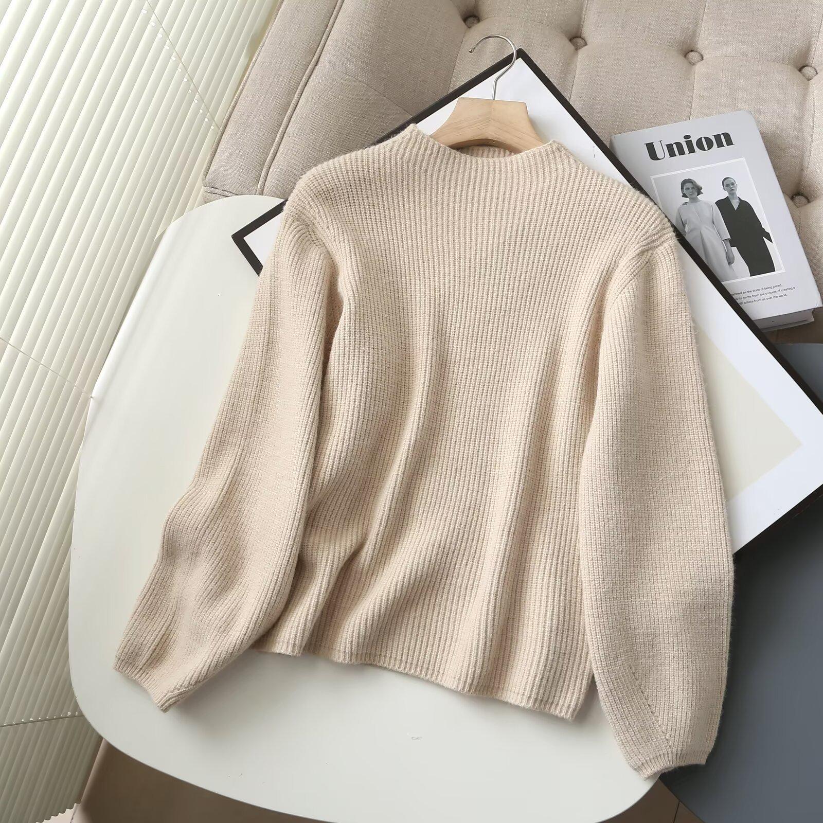 

2025 Spring Women s Casual Loose Knit Sweater Small