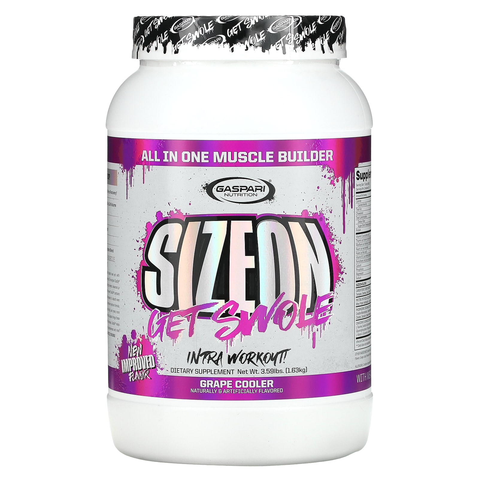 

Gaspari Nutrition, SizeOn, Whey Hydrolysate Creatine, Grape Cooler, 3.49 lbs (1584 g)
