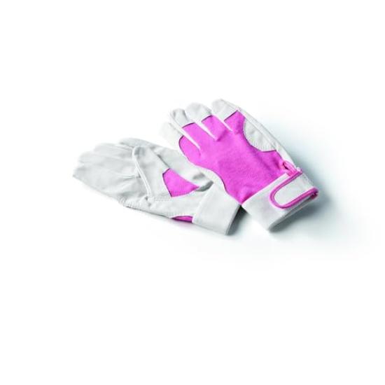 TRUSCO Pig Leather Upper Knit Magic Closure Size S Gloves,