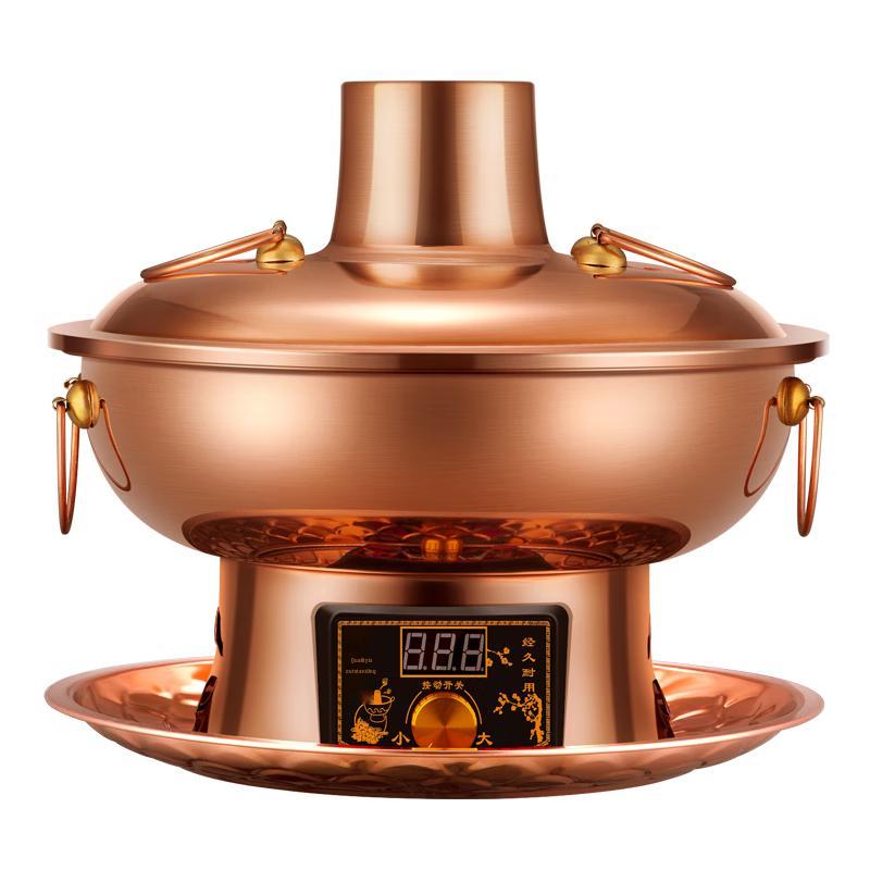 Chuilaoye Traditional Dual-Use Copper Hotpot 34cm